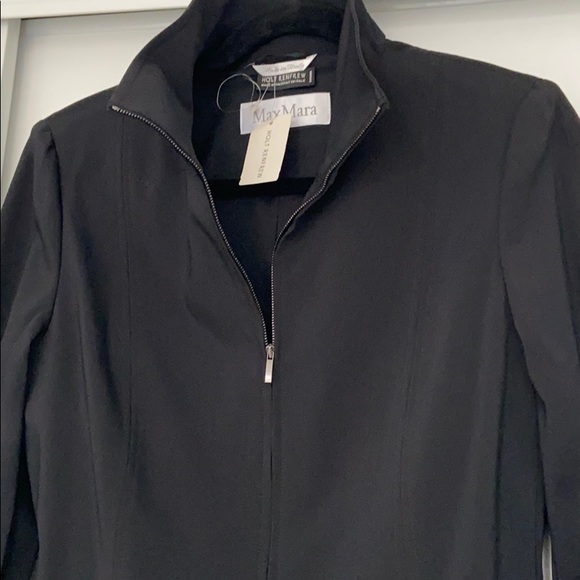 REDUCED! NWT MaxMara Black Ruffle Jacket Size 10 - Picture 3 of 7